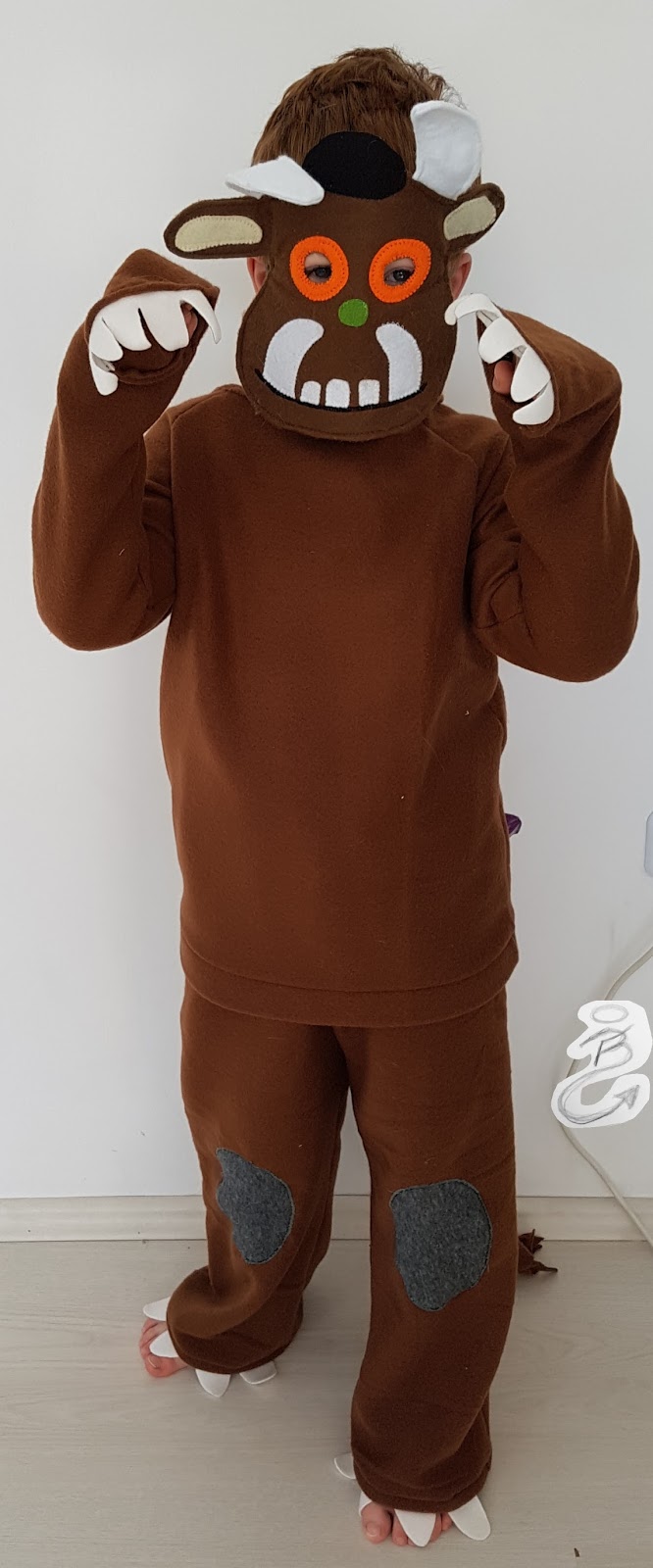 Nuckelpille by BF: Grüffelo Maske & Grüffelo Kostüm genäht