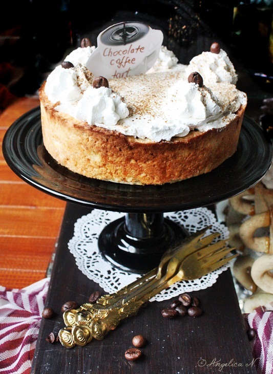 Tarta cu cafea,ciocolata si caramel sarat