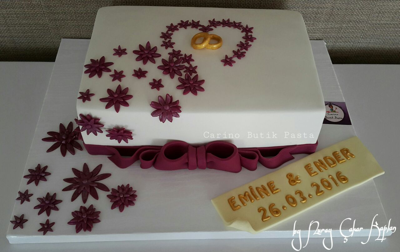 EMİNE&amp;ENDER NİŞAN PASTASI Antalya Butik Pasta Tasarım &amp; Organizasyon