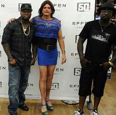 50 cent picture with transgender man