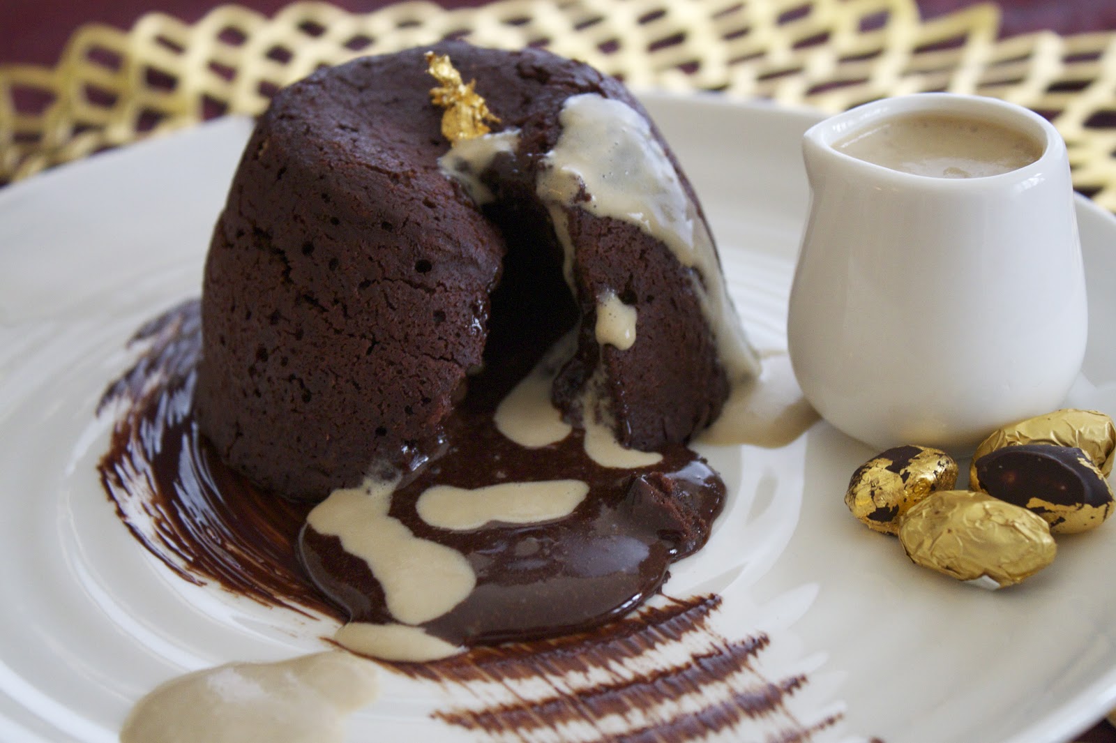 Jane And Judy In The Kitchen Chocolate & Coffee fondant with a latte sauce