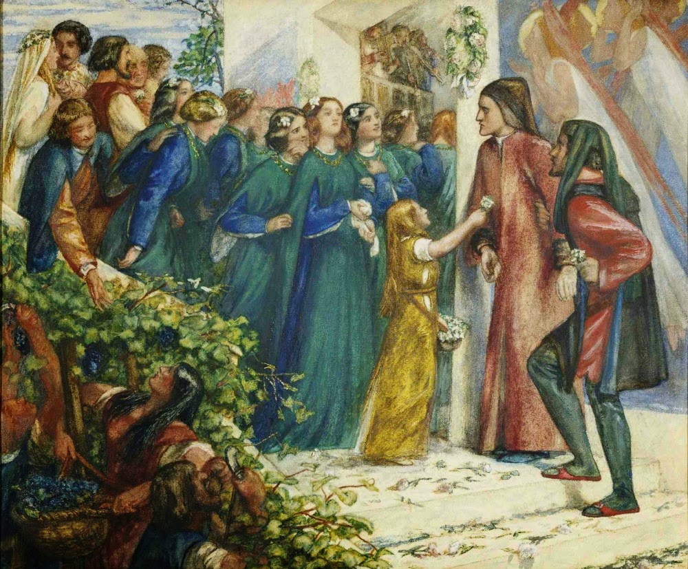 BEAUTIFUL PAINTINGS Dante Gabriel ROSSETTI Beatrice Meeting Dante at a Marriage Feast, Denies BEAUTIFUL PAINTINGS Dante Gabriel ROSSETTI Beatrice Meeting Dante at a Marriage Feast, Denies