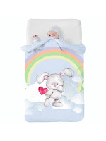 Arcoiris azul vip de Manterol. Manta Baby Cuna -517 Arcoiris azul vip de Manterol. Manta Baby Cuna -517