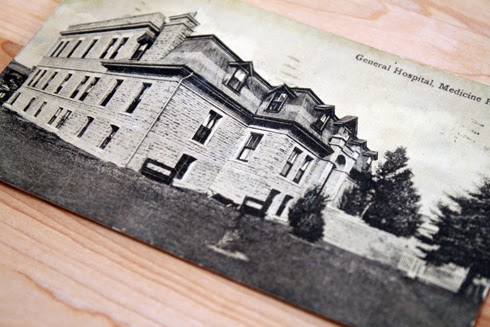 Medicine Hat Hospital Postcard Vintage