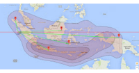 gambar jangkauan Beam Satelit Chinasat 11. Pada gambar tersebut nantinya akan menentukan arah dan posisi chinasat 11 agar mudah di lock, untuk wilayah Indonesia jangkauan Beam mencakup seluruh Indonesia. Jadi untuk tracking chinasat 11 akan mudah mendapatkan siaran satelit tersebut.
