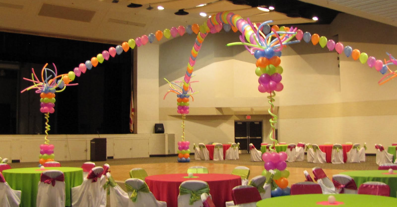 Neon Colors Sweet 16 Party Decorations