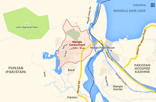 Map Attribute: Mangla Cantonment / Source: Google Maps