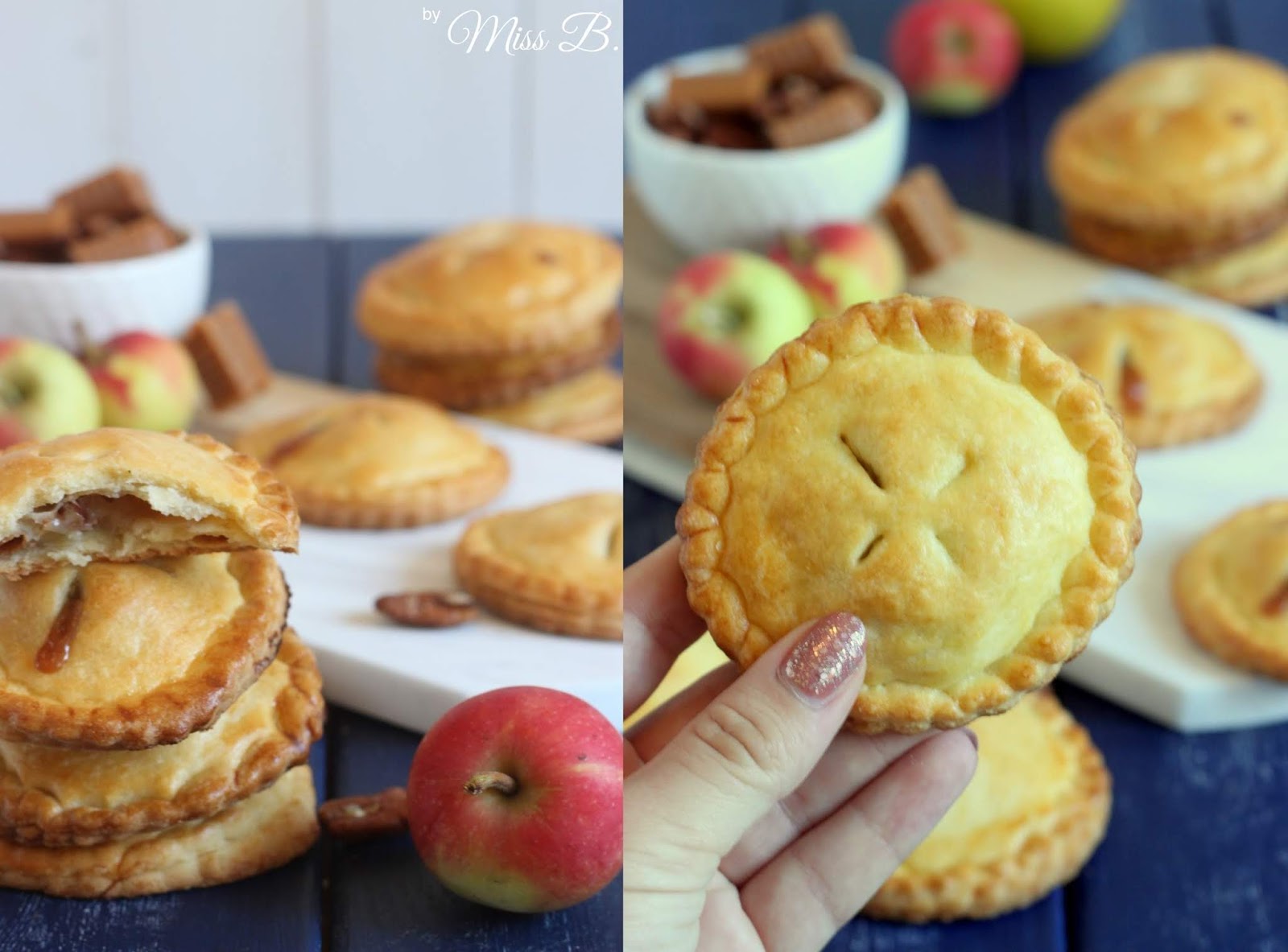 Herbstliche Handpies mit Apfel, Karamell und Pekanüssen