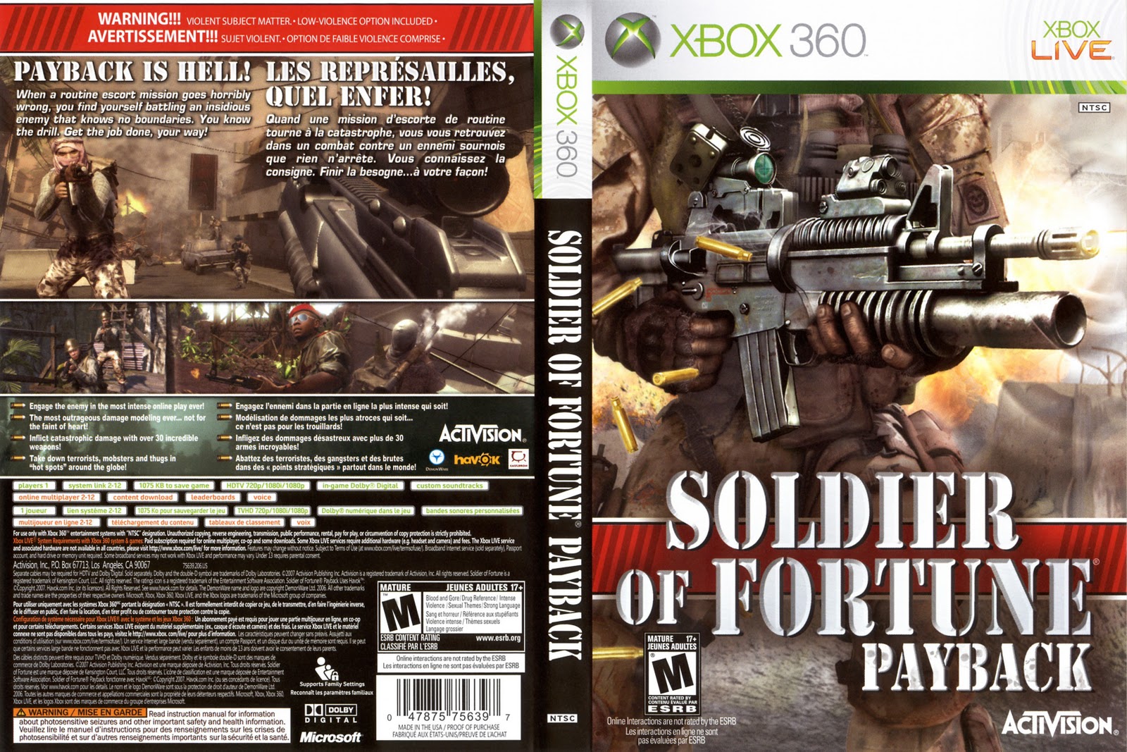 Soldier of fortune 2 ntsc xbox tmn