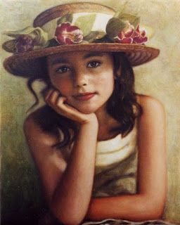 pinturas-con-niñas-ternura-en-arte retratos-tiernas-niñas-pinturas