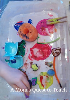 A Mom's Quest to Teach: Monster Painting