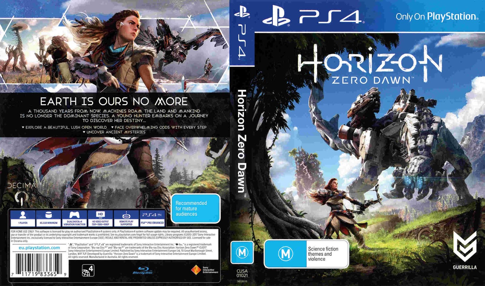 Horizon Zero Dawn - Capa Game PS4.