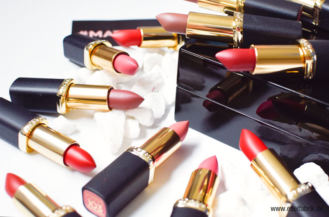 L'Oréal Color Riche Lippenstifte Matt - Alle Nuancen L'Oréal Color Riche Lippenstifte Matt - Swatch, alle Farben