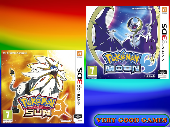 Pokemon Sun and Pokemon Moon games posters