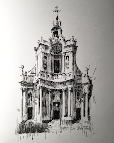 08-Basilica-Collegiata-Mark-Poulier-Eclectic-Mixture-of-Architectural-Drawings-www-designstack-co