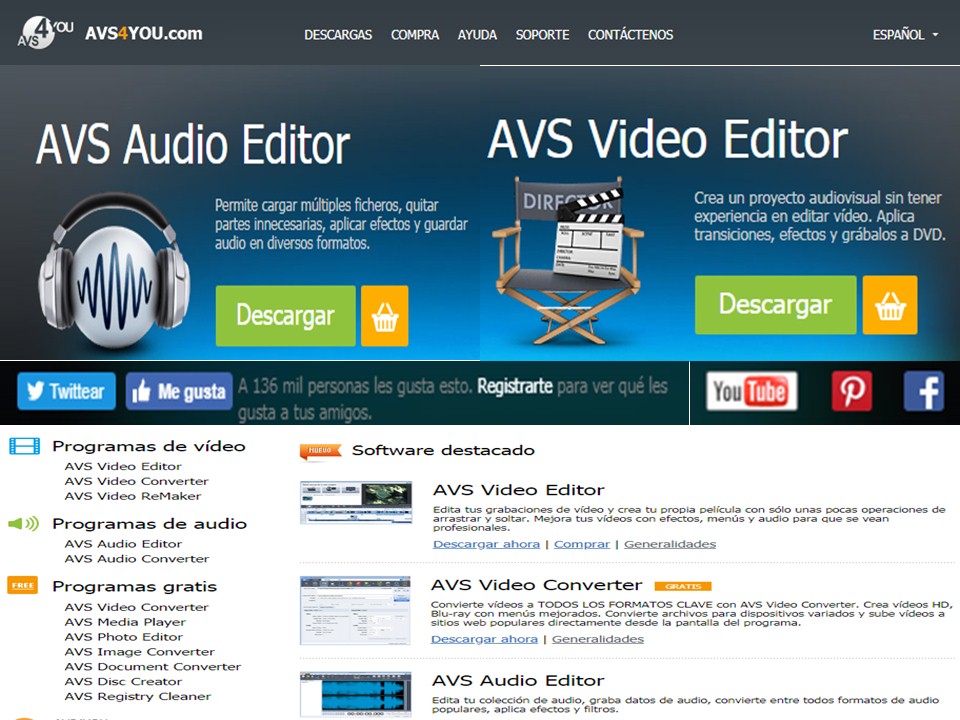 AVS4YOU software para procesamiento digital de audio, video, imagen