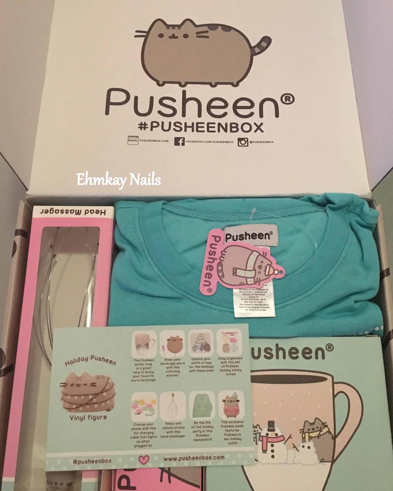 ehmkay nails Winter Pusheen Box, Unboxing and Thoughts