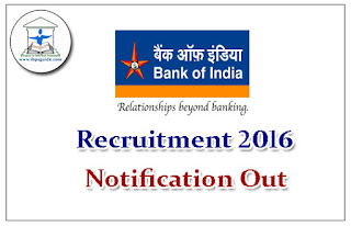 Bank of India Notification Out: Bank of India Notification Out: