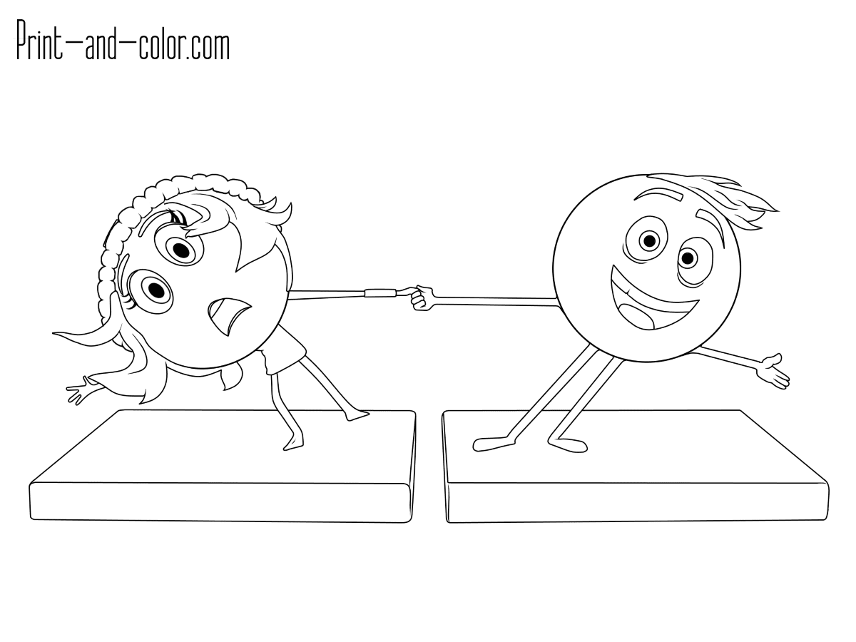 aprende brincando colorir personagens do filme emoji