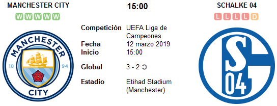 Manchester City vs Schalke 04 en VIVO Manchester City vs Schalke 04 en VIVO