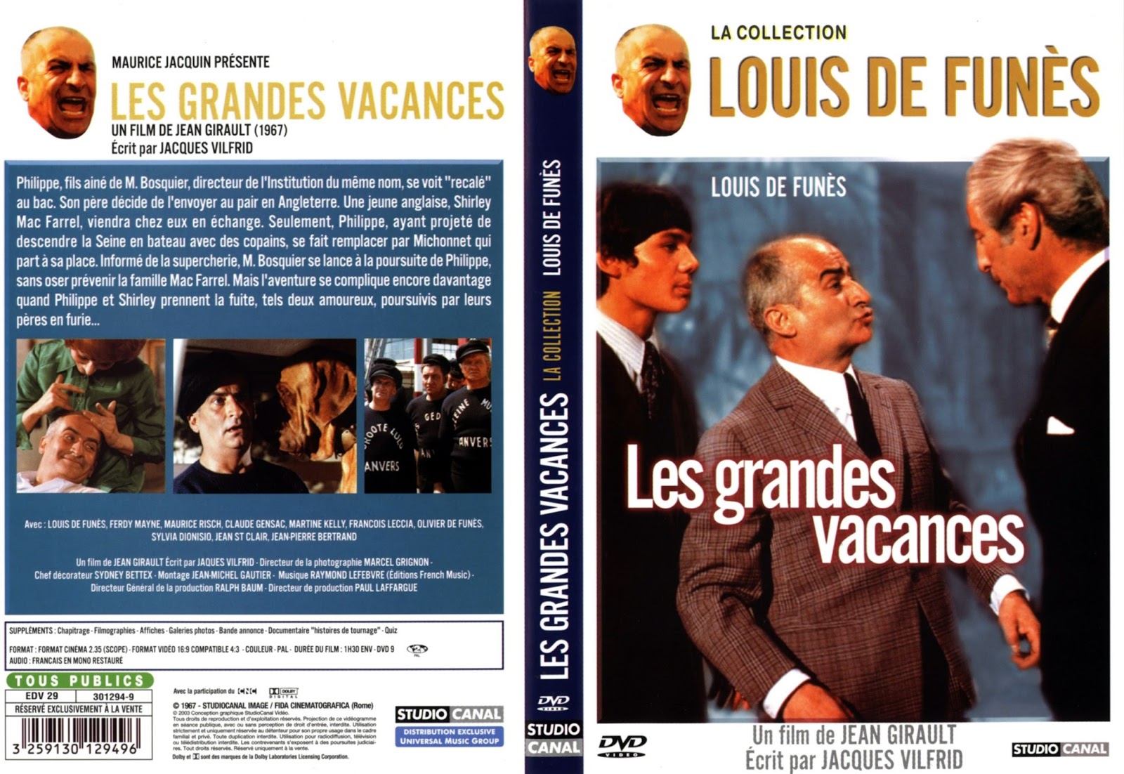 Les Grandes Vacances Avec Louis De Funès LE PLEIN DE SUPER: LES GRANDES VACANCES - Les jaquettes dvd