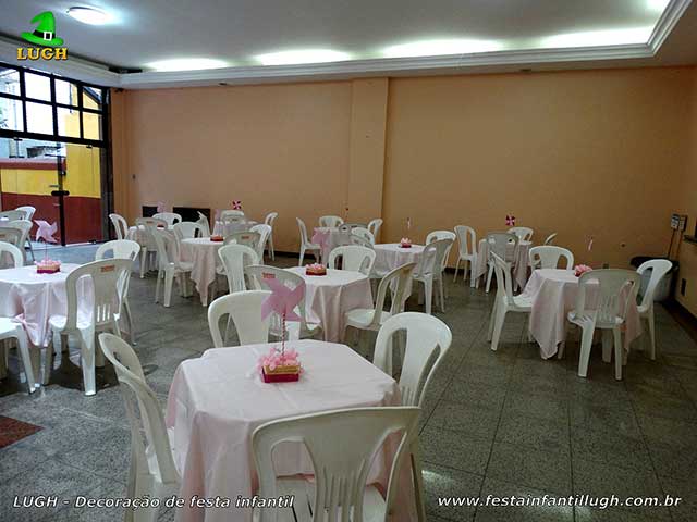 Decoração infantil - Aurora - A Bela Adormecida - Toalhas e enfeites para as mesa dos convidados