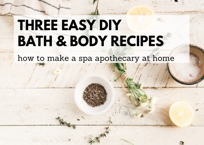 Three easy diy spa recipes to make at home.  These spa diy are from a book filled with diy spa ideas that are easy to make at home.  Diy spa stuff to make with common ingredients that you probably have at home.  If you need spa diy ideas, check these out.  Make a home spa with spa ideas diy.  How to make diy spa products at home.  #spa #diy #diyspa #diybathproducts #diybeauty 