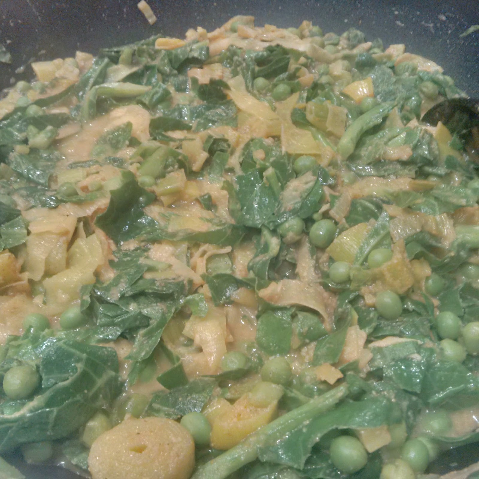 new Leeks and Greens with Coconut Milk