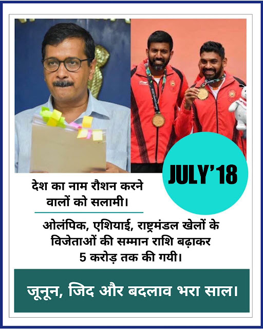 AAP Delhi government increased honorarium to Rs 5 crore for the awarded athletes of Olympic, Asiad and Commonwealth games