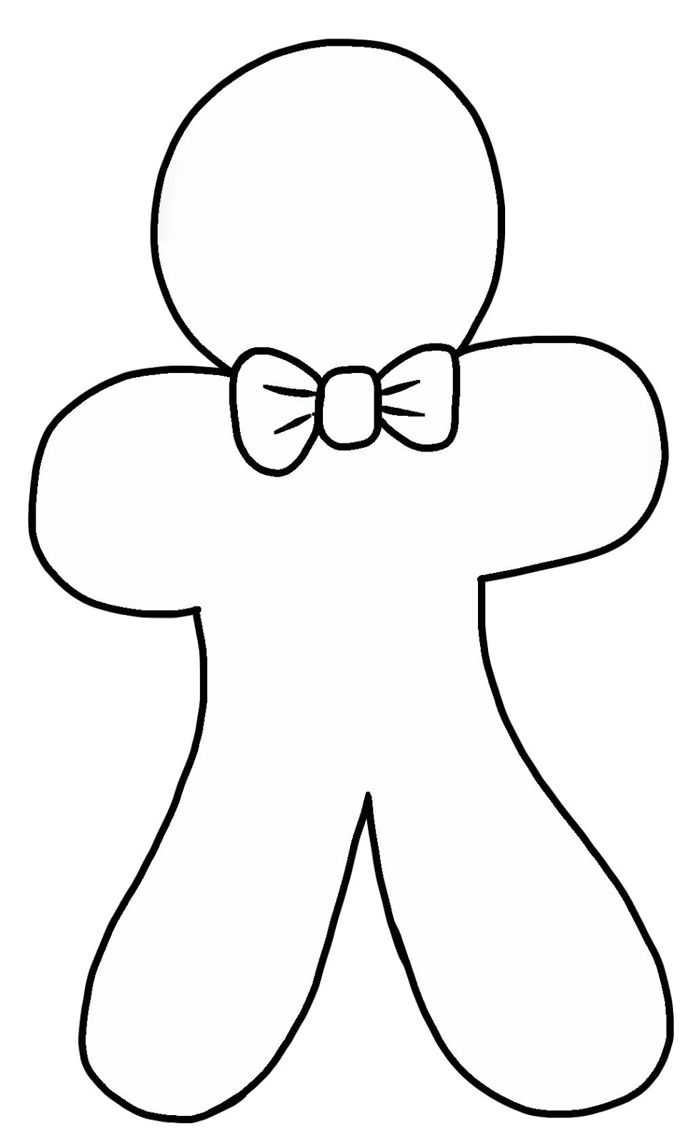 free clipart gingerbread man outline - photo #24