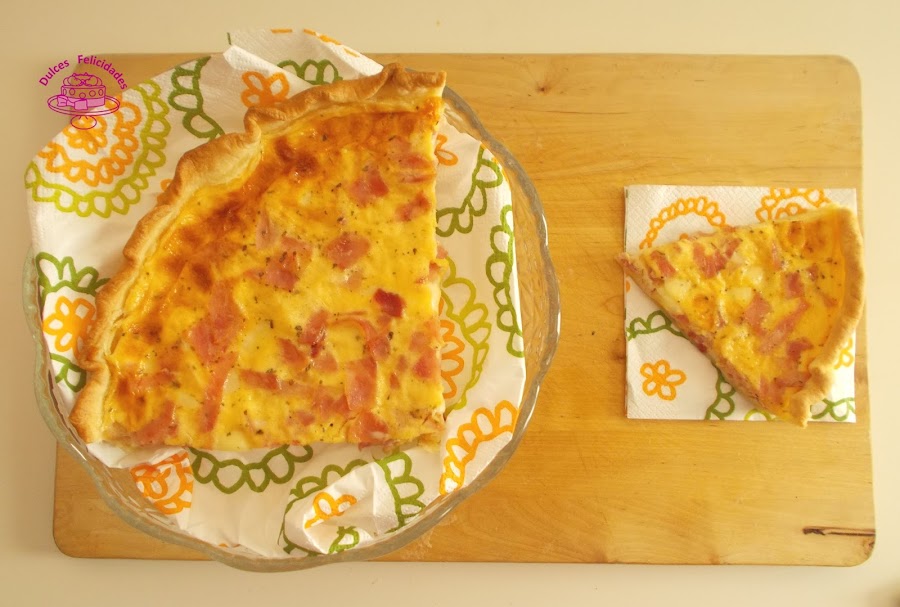 Quiché de York y queso
