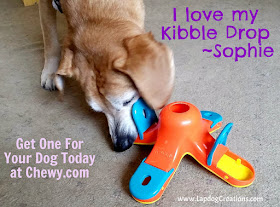 Sophie LOVES her #OutwardHound #KibbleDrop brain game! Available from our friends at #Chewy - #LapdogCreations #seniordog #houndmix #dogplaytime #rescueddog