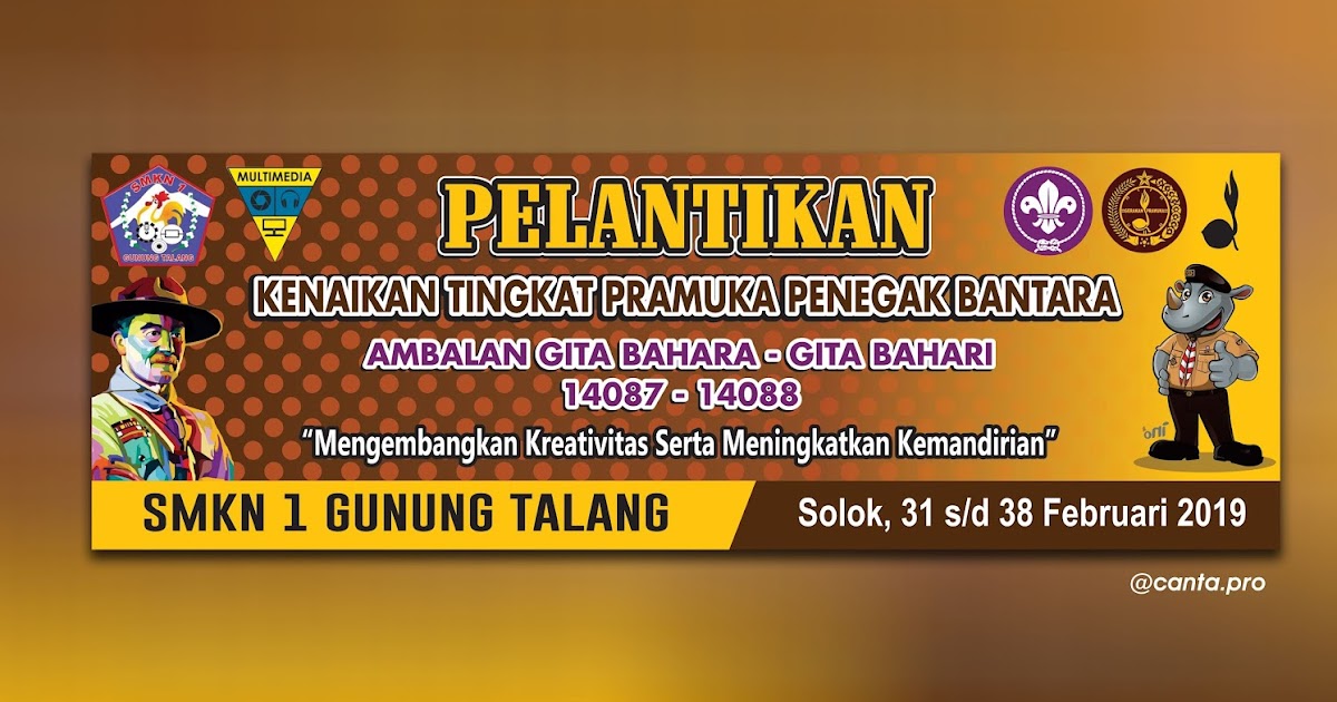 30 Top For Contoh Banner Pelantikan Pramuka Petite Antigone