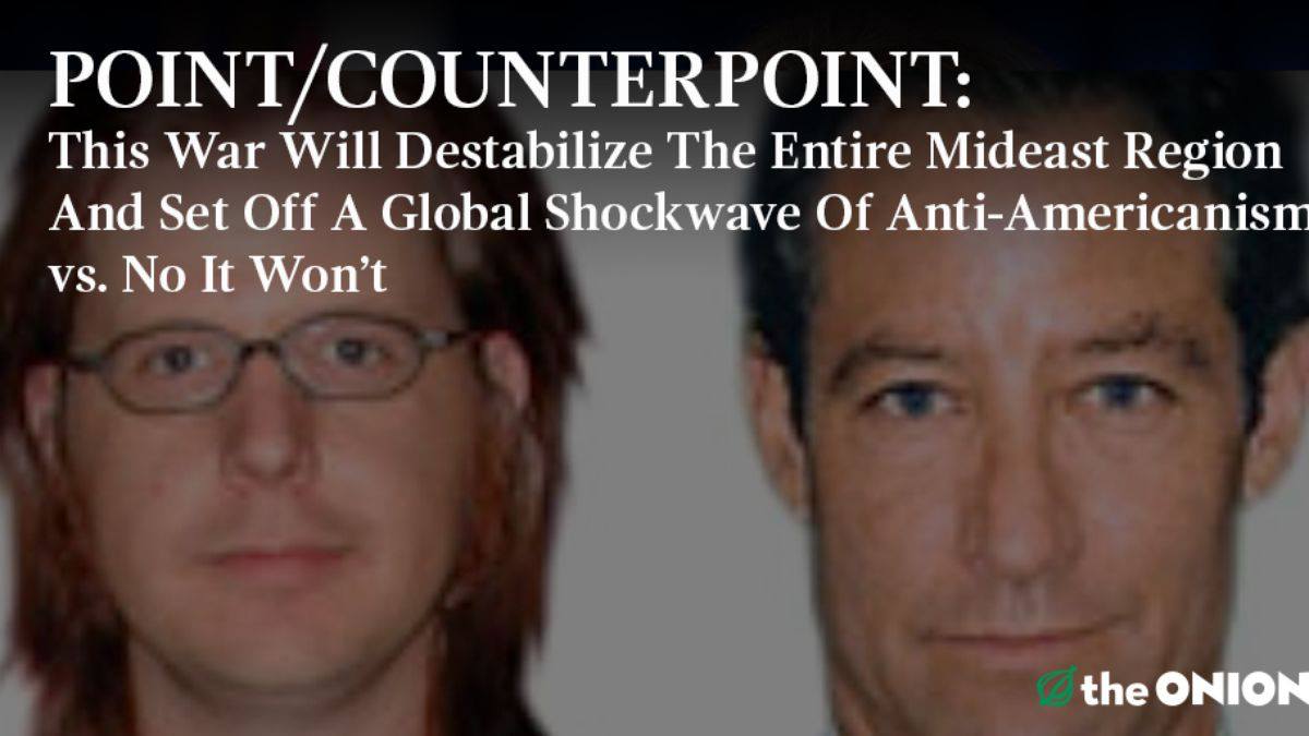 The Daily Review USA The Onion Nathan Eckert 'The Iraq War Will