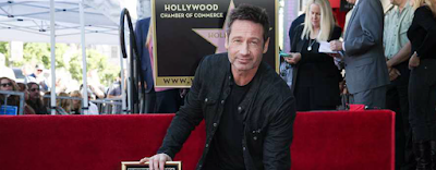 David Duchovny recieved his Hollywood Walk of Fame star
