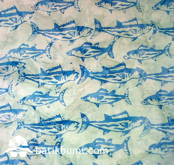 Kain Batik Cap Smoke motif Ikan 