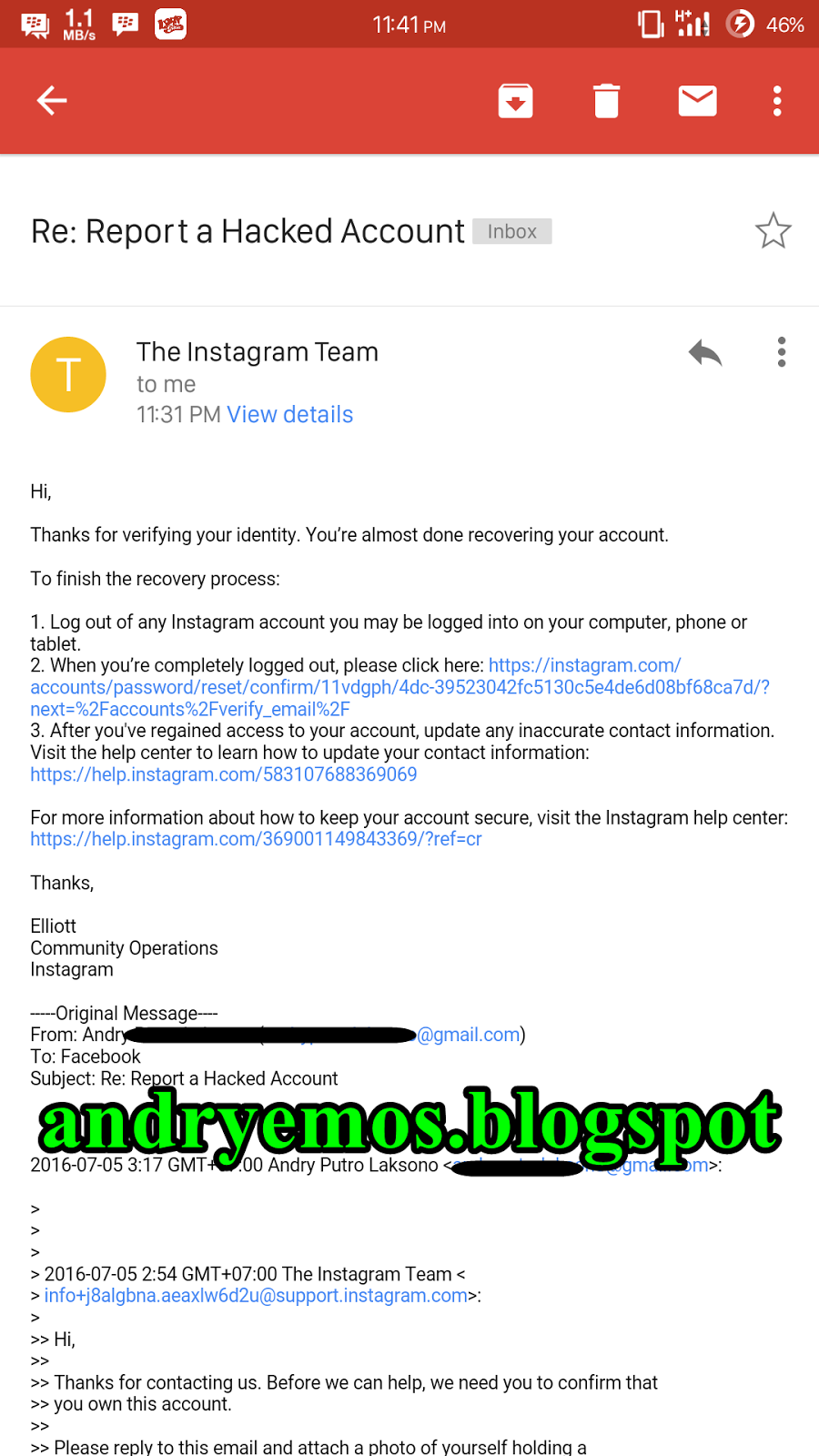 Cara Mengembalikan Instagram Yang Emailnya Diganti Dihack