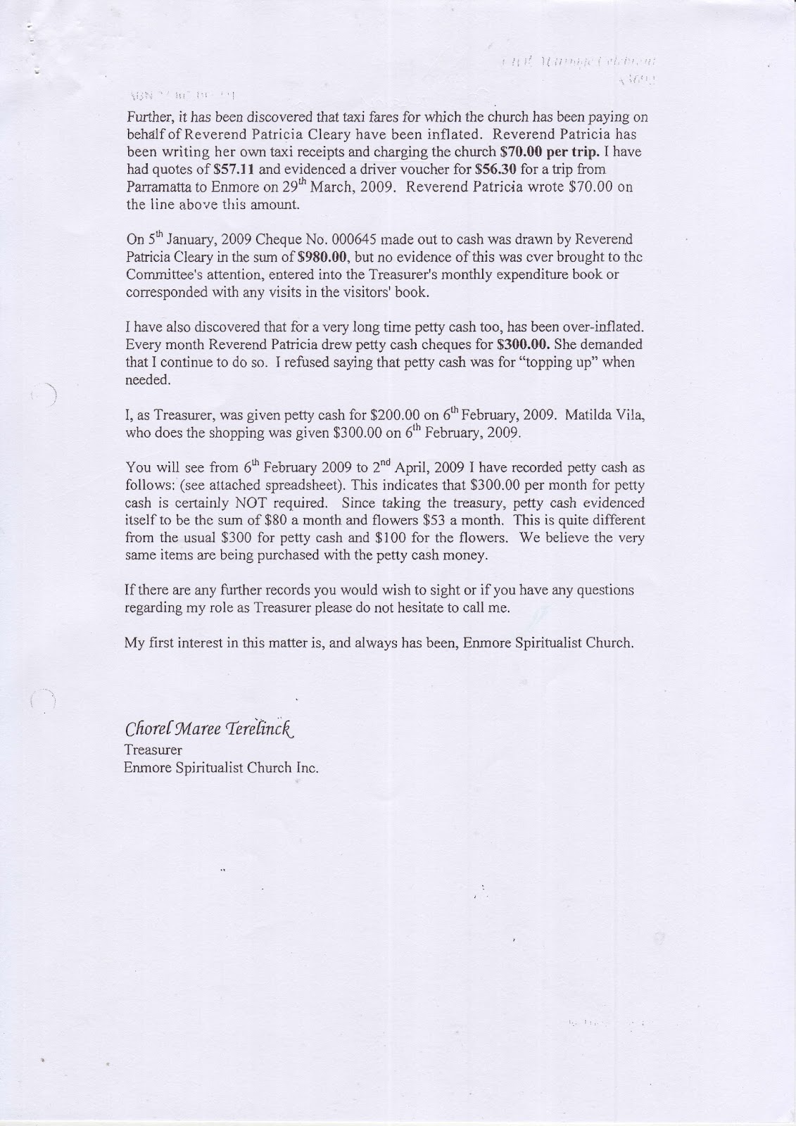 Terence Goldberg’s sworn affidavit of 25 November 2009