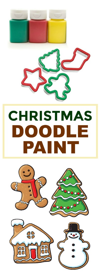 DOODLE PAINT FOR KIDS: Make your own holiday window stickers using this easy homemade paint recipe! SO COOL! #doodlepaint #paintrecipesforkids #Christmascraftsforkids