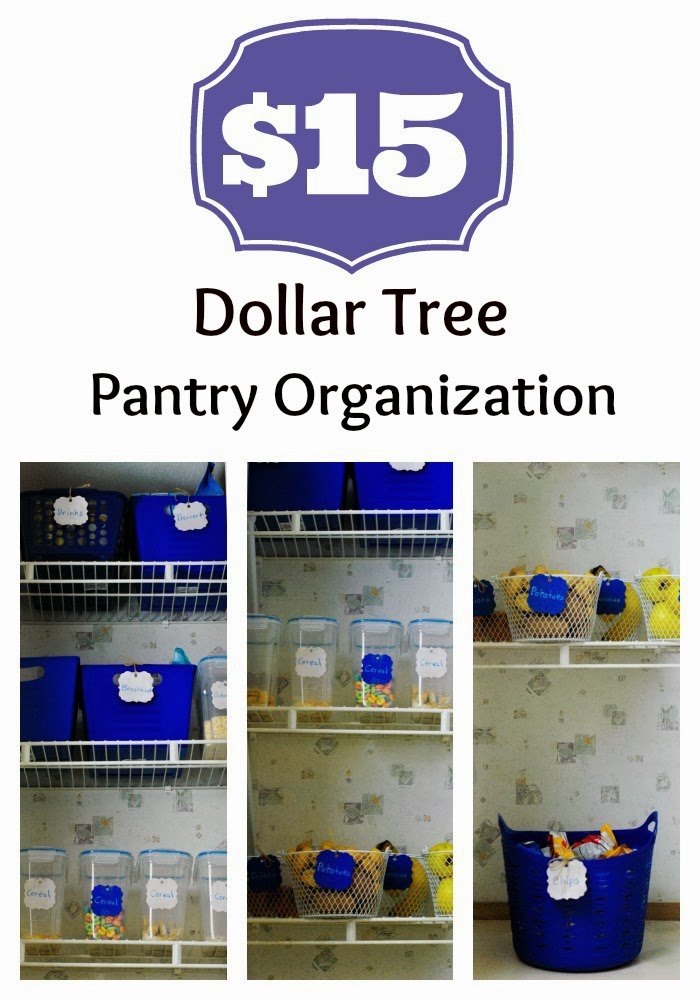 Inexpensive pantry organization with products from the Dollar Tree. #organizing #pantry