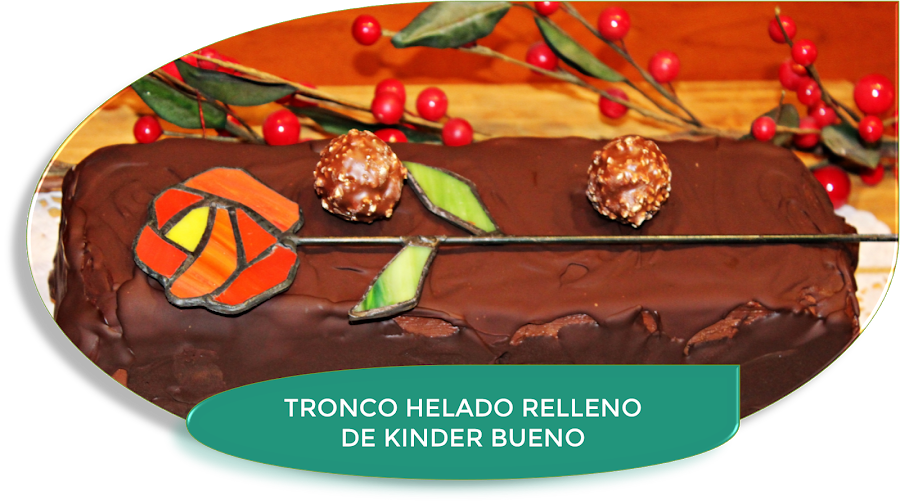 TRONCO HELADO RELLENO DE KINDER BUENO