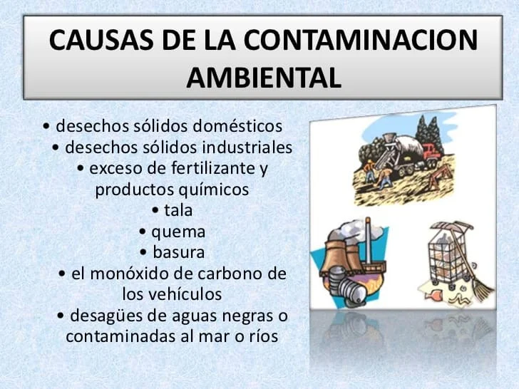 causas de la contaminacion para niños