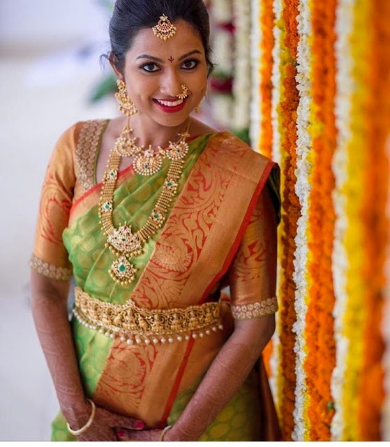 Bride in Kundan Long Chain Choker - Jewellery Designs