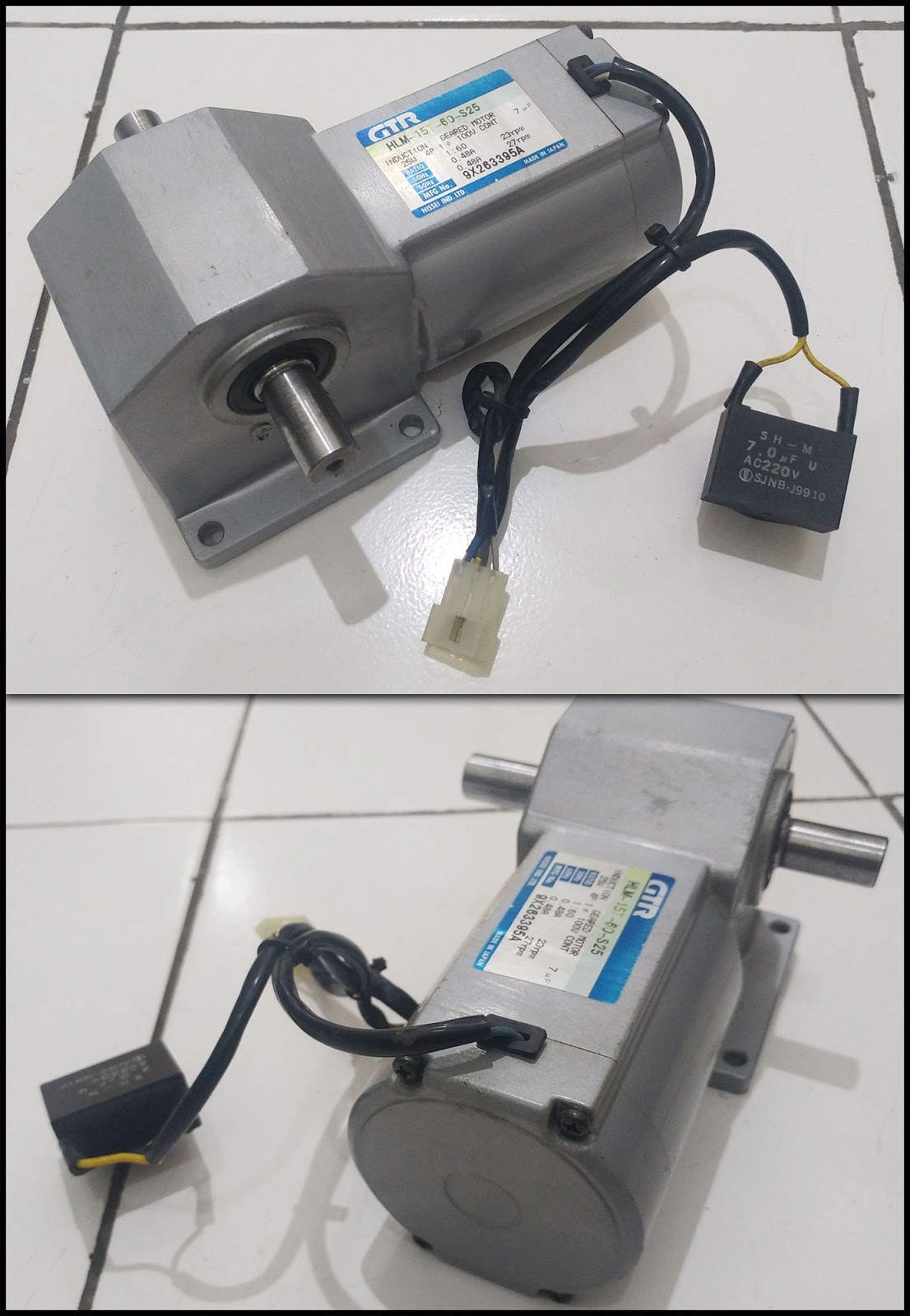 2nd MACHINE Induction geared motor continous 100V 25W ratio 1/60 GTR