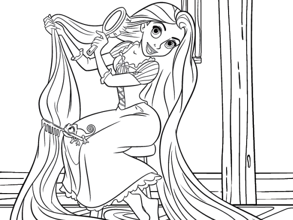 tangled coloring pages for girls - photo #9