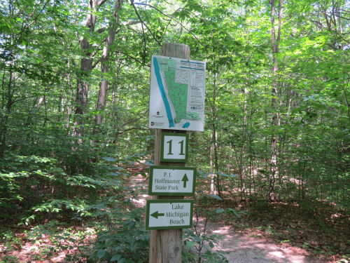 North Ottawa Dunes junction sign