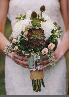Rustic wedding flowers