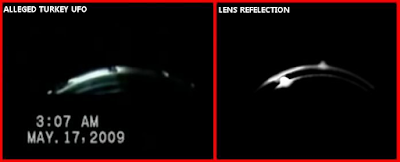The Kumburgaz, Turkey UFO Case: It's a Lens Refection