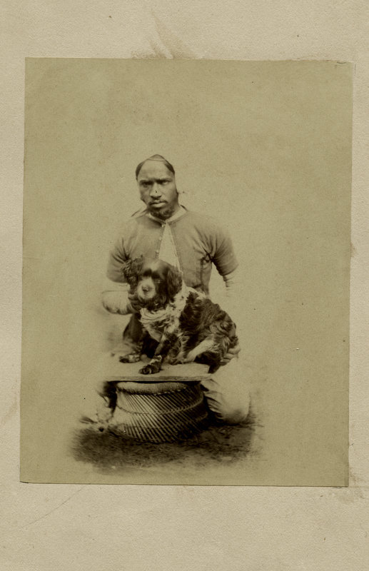 Man with a Dog - India 1870's
