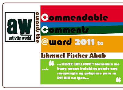 Commendable Comments Award 2011 - Steve